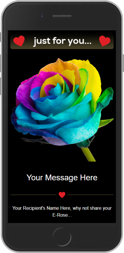 E-Rose webpage on smartphone