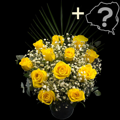 11 Yellow Roses and a  Rose